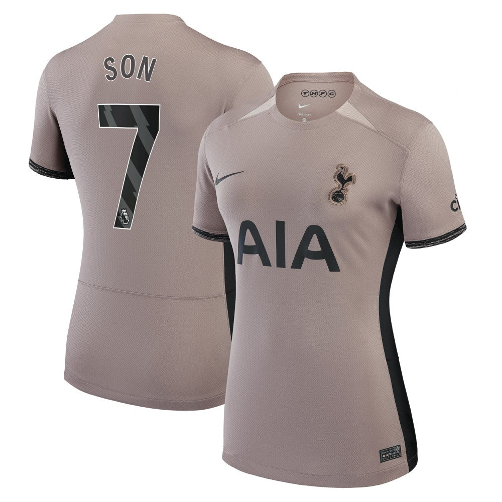 Son Heung-Min Tottenham Hotspur Women's 2023/24 Third Stadium Replica Player Jersey – Tan - Nike