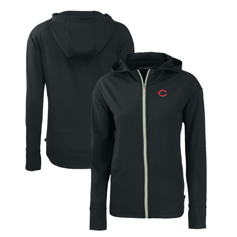 Cincinnati Reds Cutter & Buck Women's Daybreak Eco Recycled Full-Zip Hoodie | MLB Shop