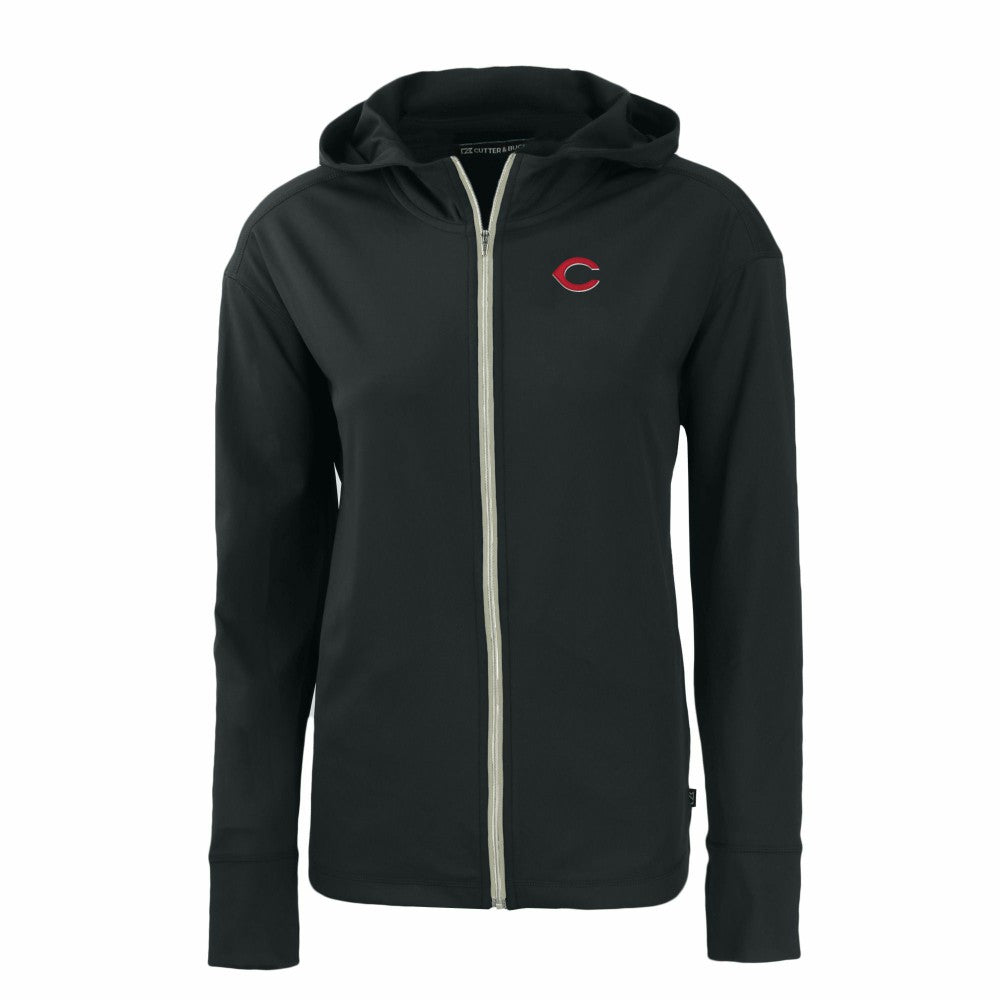 Cincinnati Reds Cutter & Buck Women's Daybreak Eco Recycled Full-Zip Hoodie | MLB Shop