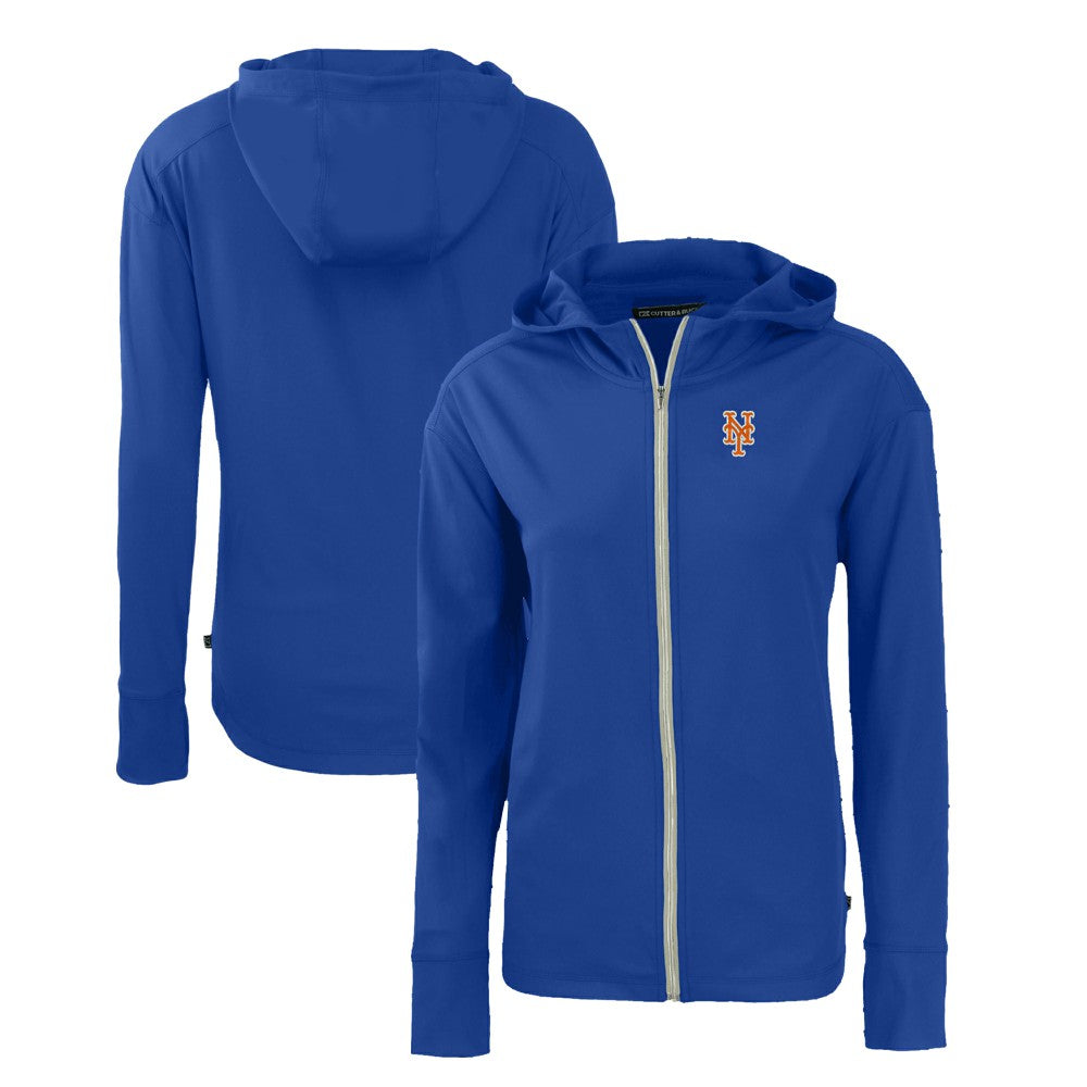 New York Mets Cutter & Buck Women's Daybreak Eco Recycled Full-Zip Hoodie | MLB On Sale