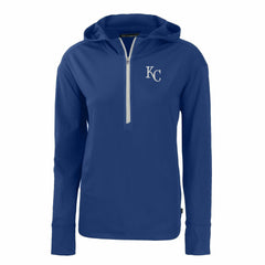 Kansas City Royals Cutter & Buck Women's Daybreak Eco Recycled Half-Zip Hoodie | MLB On Sale
