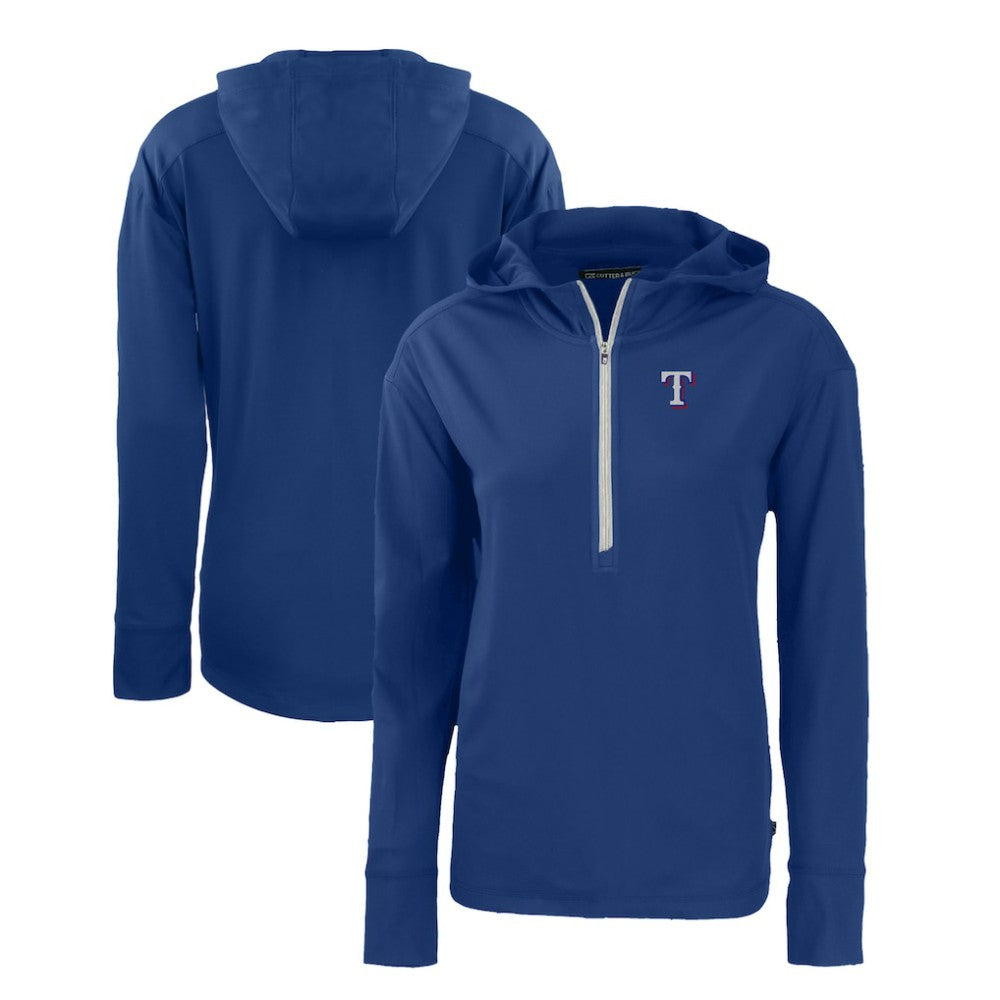 Texas Rangers Cutter & Buck Women's Daybreak Eco Recycled Half-Zip Hoodie | MLB Online