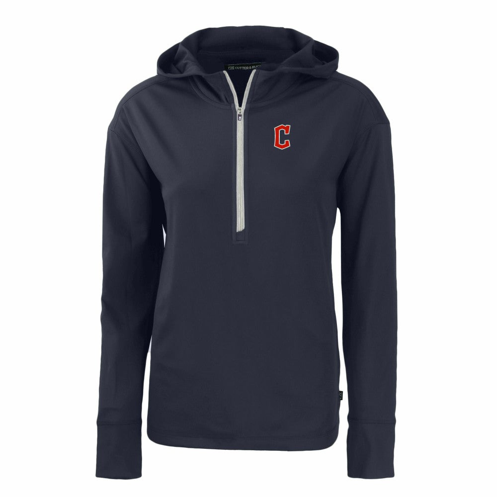 Cleveland Guardians Cutter & Buck Women's Daybreak Eco Recycled Half-Zip Hoodie | MLB US