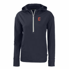 Cleveland Guardians Cutter & Buck Women's Daybreak Eco Recycled Half-Zip Hoodie | MLB US