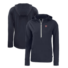Washington Nationals Cutter & Buck Women's Daybreak Eco Recycled Half-Zip Hoodie | MLB Discount