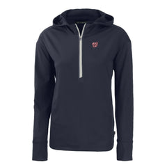 Washington Nationals Cutter & Buck Women's Daybreak Eco Recycled Half-Zip Hoodie | MLB Discount