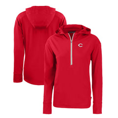 Cincinnati Reds Cutter & Buck Women's Daybreak Eco Recycled Half-Zip Hoodie | MLB Online