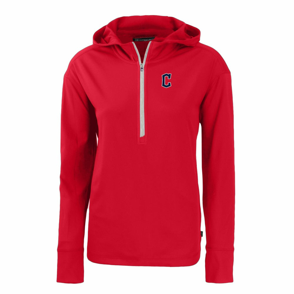 Cleveland Guardians Cutter & Buck Women's Daybreak Eco Recycled Half-Zip Hoodie | MLB On Sale
