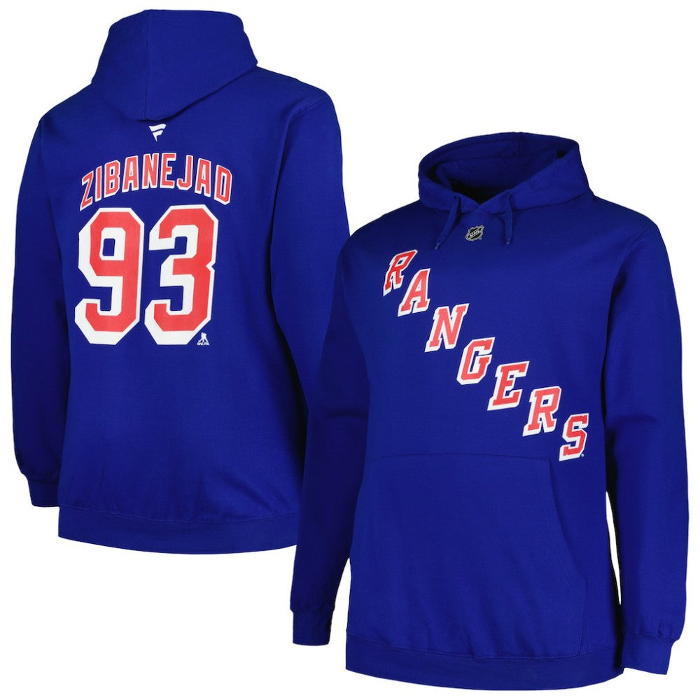 Mika Zibanejad New York Rangers Profile Big & Tall Name & Number Pullover Hoodie Outlet