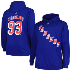 Mika Zibanejad New York Rangers Profile Big & Tall Name & Number Pullover Hoodie Outlet