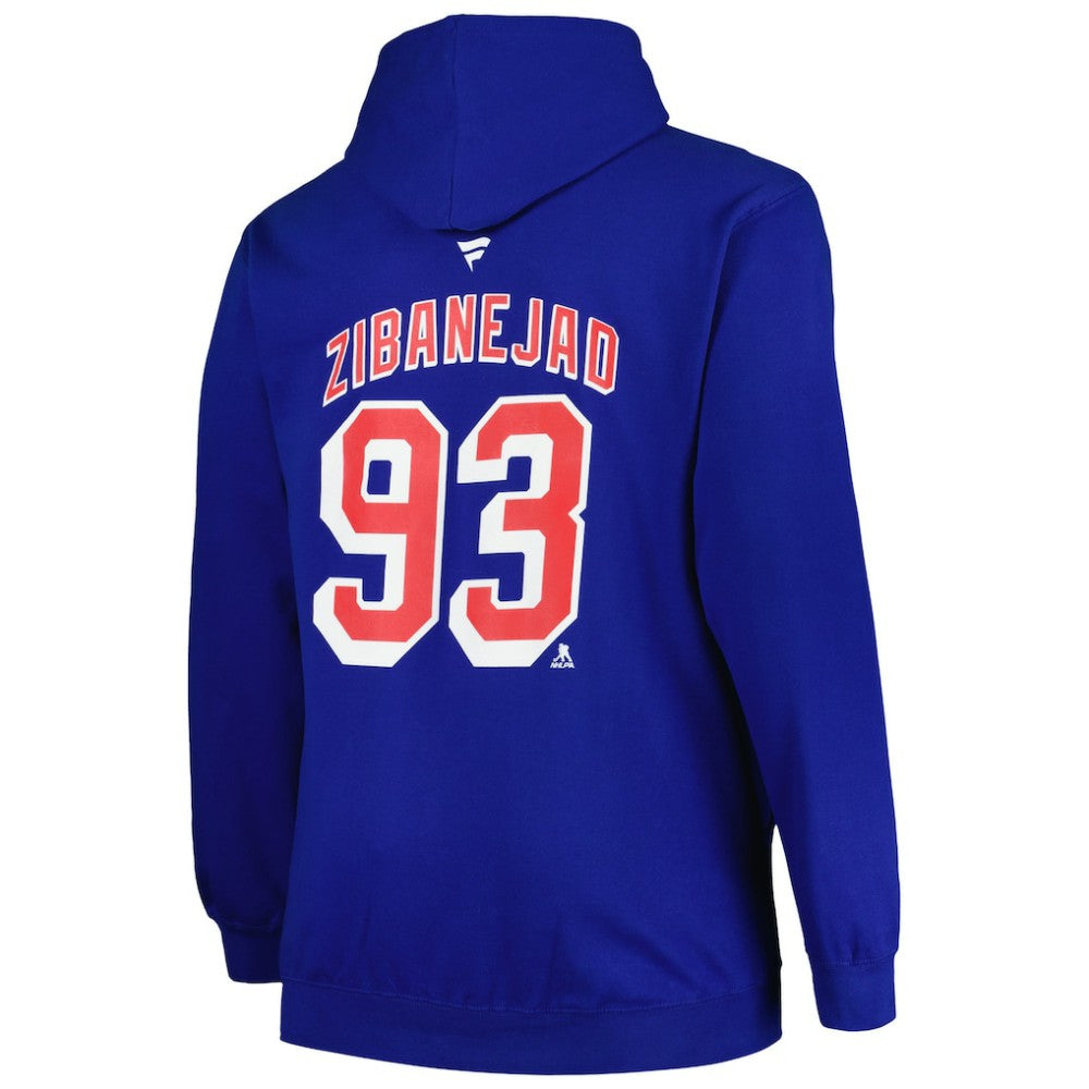 Mika Zibanejad New York Rangers Profile Big & Tall Name & Number Pullover Hoodie Outlet