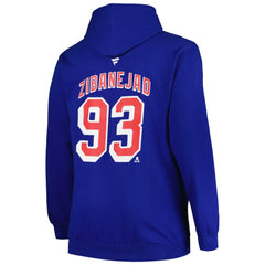 Mika Zibanejad New York Rangers Profile Big & Tall Name & Number Pullover Hoodie Outlet