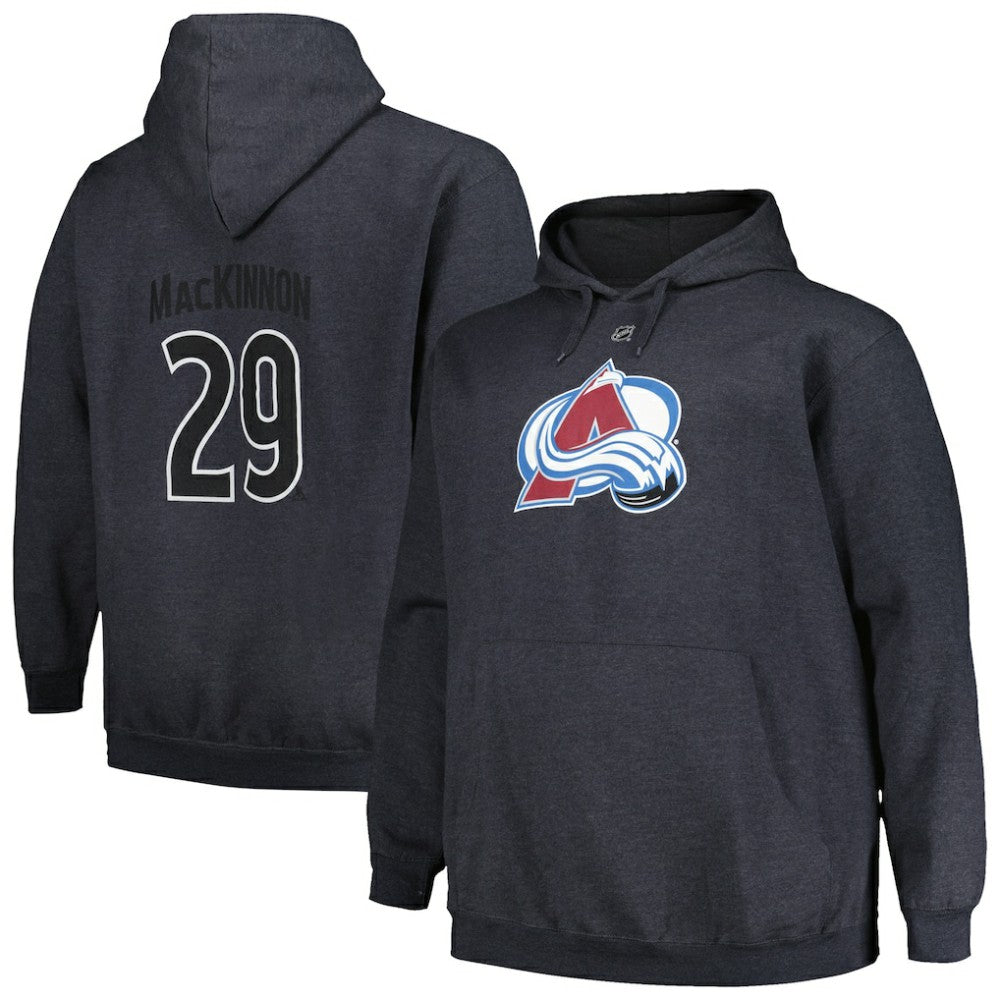 Nathan MacKinnon Colorado Avalanche Profile Big & Tall Name & Number Pullover Hoodie Sale