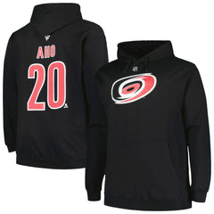 Sebastian Aho Carolina Hurricanes Profile Big & Tall Name & Number Pullover Hoodie Discount