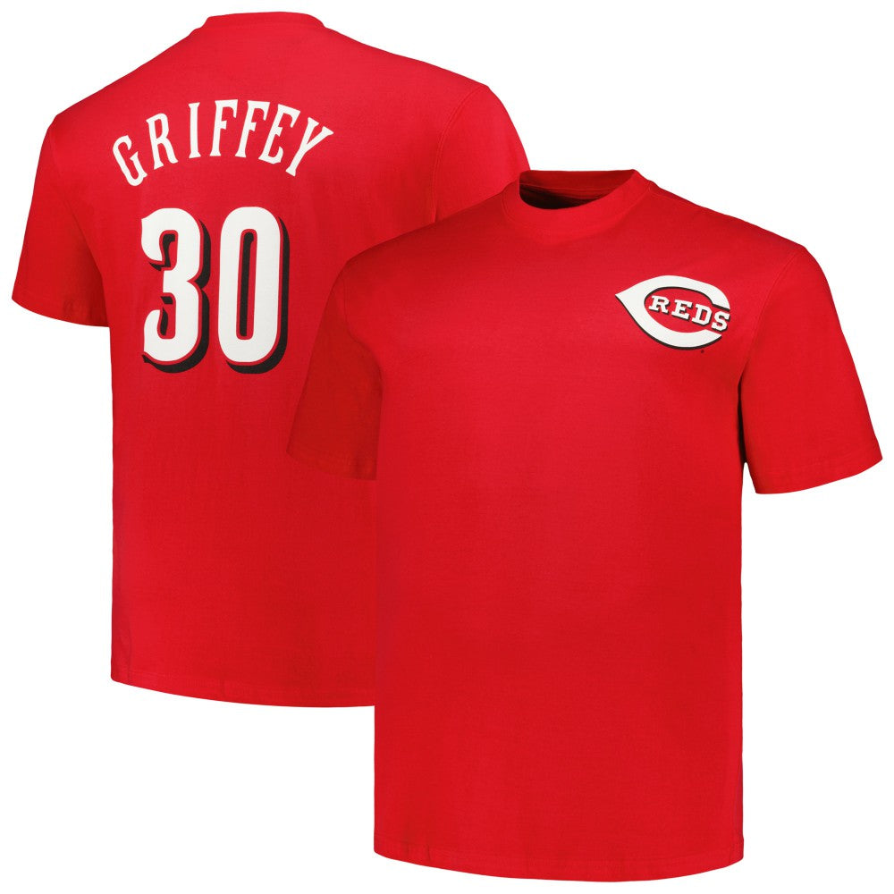 Ken Griffey Cincinnati Reds Profile Big & Tall Cooperstown Collection Player Name & Number T-Shirt | MLB Outlet