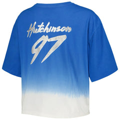 Detroit Lions  Aidan Hutchinson  Majestic Threads Women's Dip-Dye Player Name & Number Crop Top