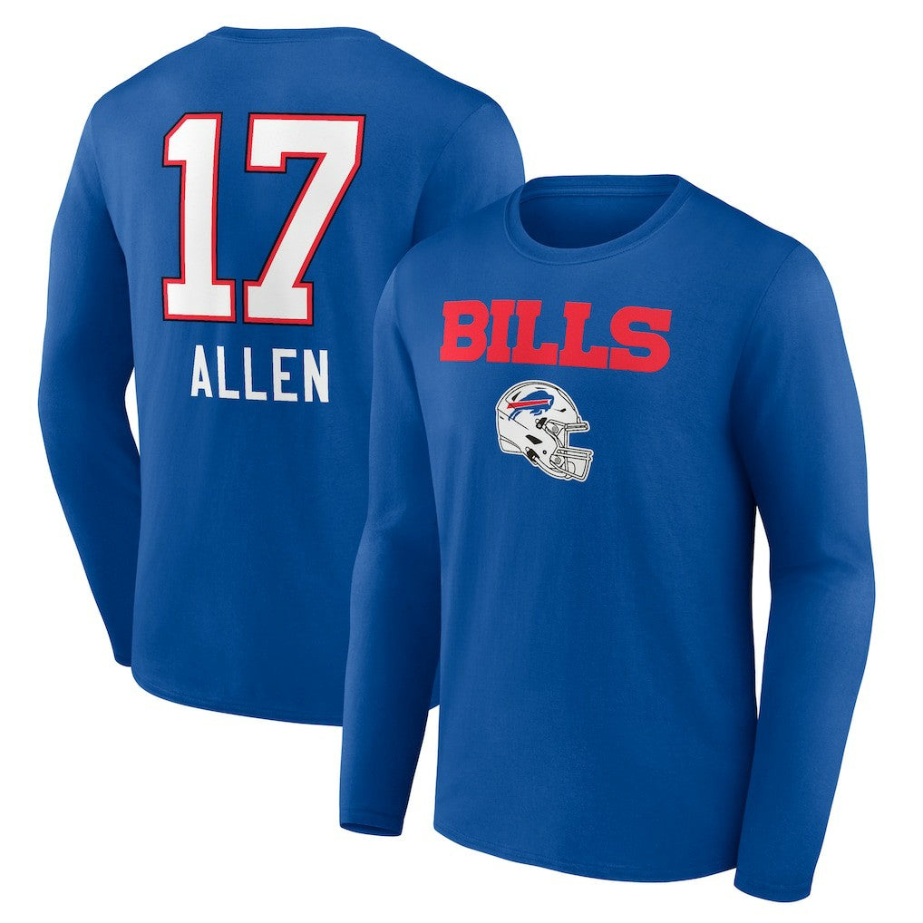 Buffalo Bills  Josh Allen  Team Wordmark Long Sleeve T-Shirt