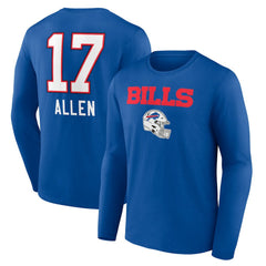 Buffalo Bills  Josh Allen  Team Wordmark Long Sleeve T-Shirt