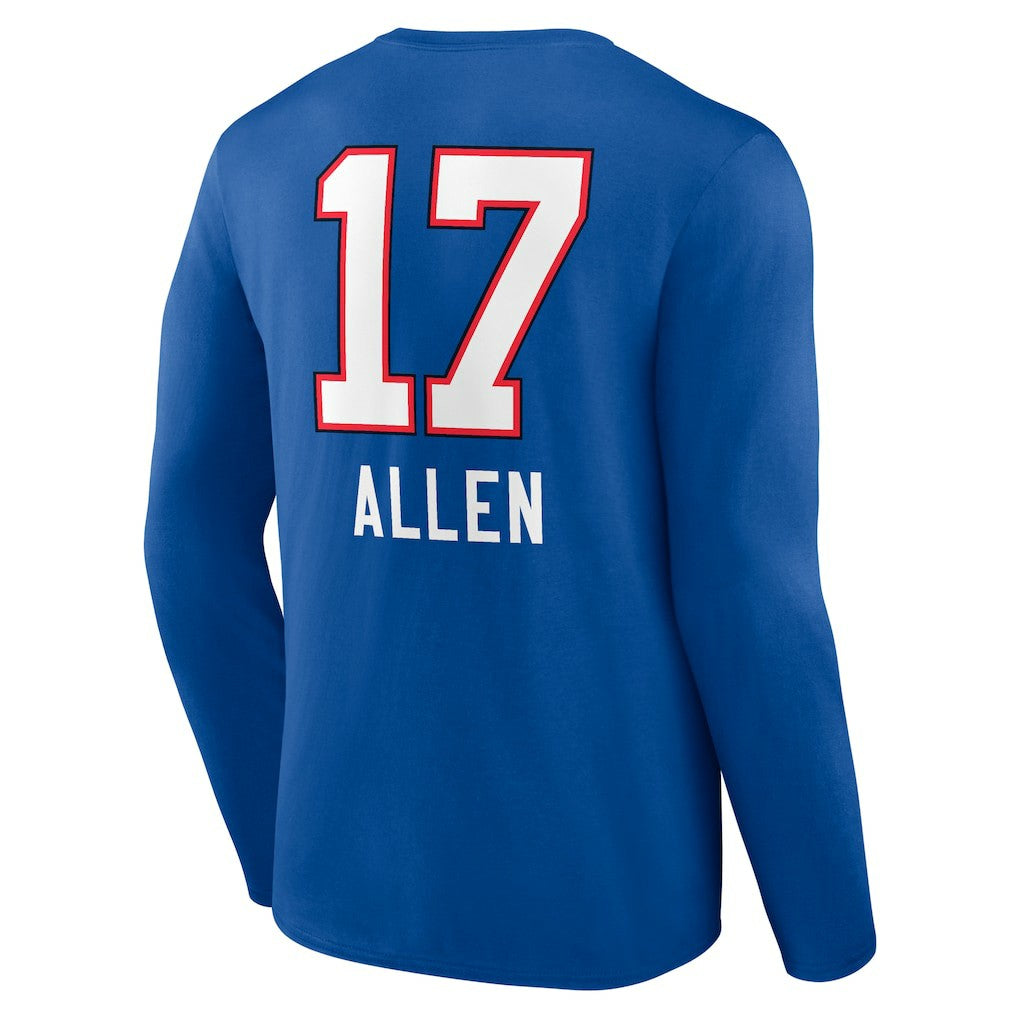 Buffalo Bills  Josh Allen  Team Wordmark Long Sleeve T-Shirt