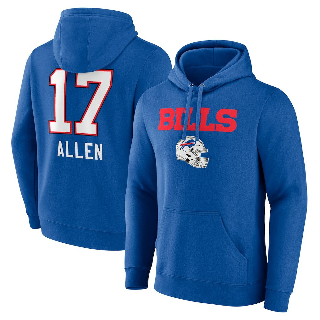 Buffalo Bills  Josh Allen  Team Wordmark Pullover Hoodie