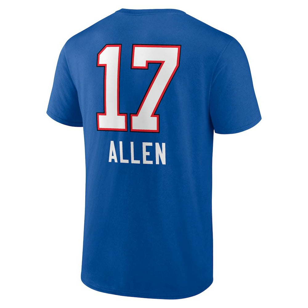 Buffalo Bills  Josh Allen  Team Wordmark Name & Number T-Shirt