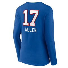 Buffalo Bills  Josh Allen  Women's Team Wordmark Long Sleeve V-Neck T-Shirt