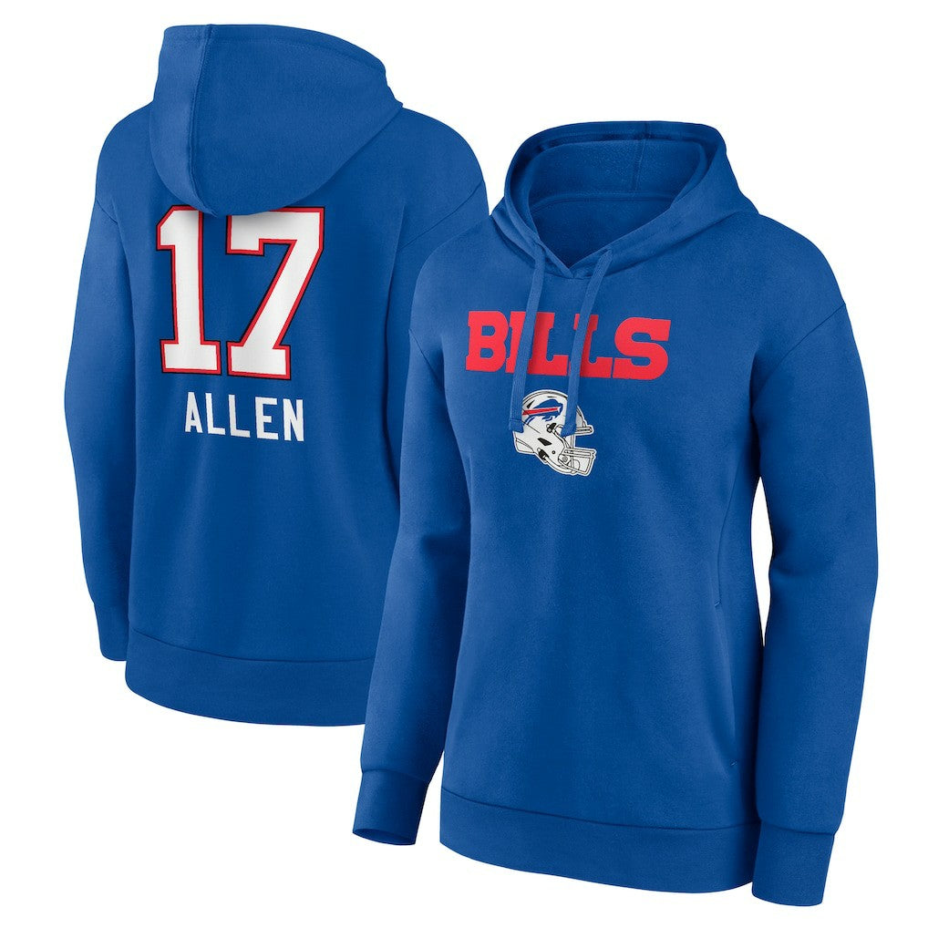 Buffalo Bills  Josh Allen  Women's Team Wordmark Pullover Hoodie