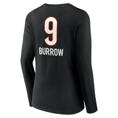 Cincinnati Bengals  Joe Burrow  Women's Team Wordmark Long Sleeve V-Neck T-Shirt