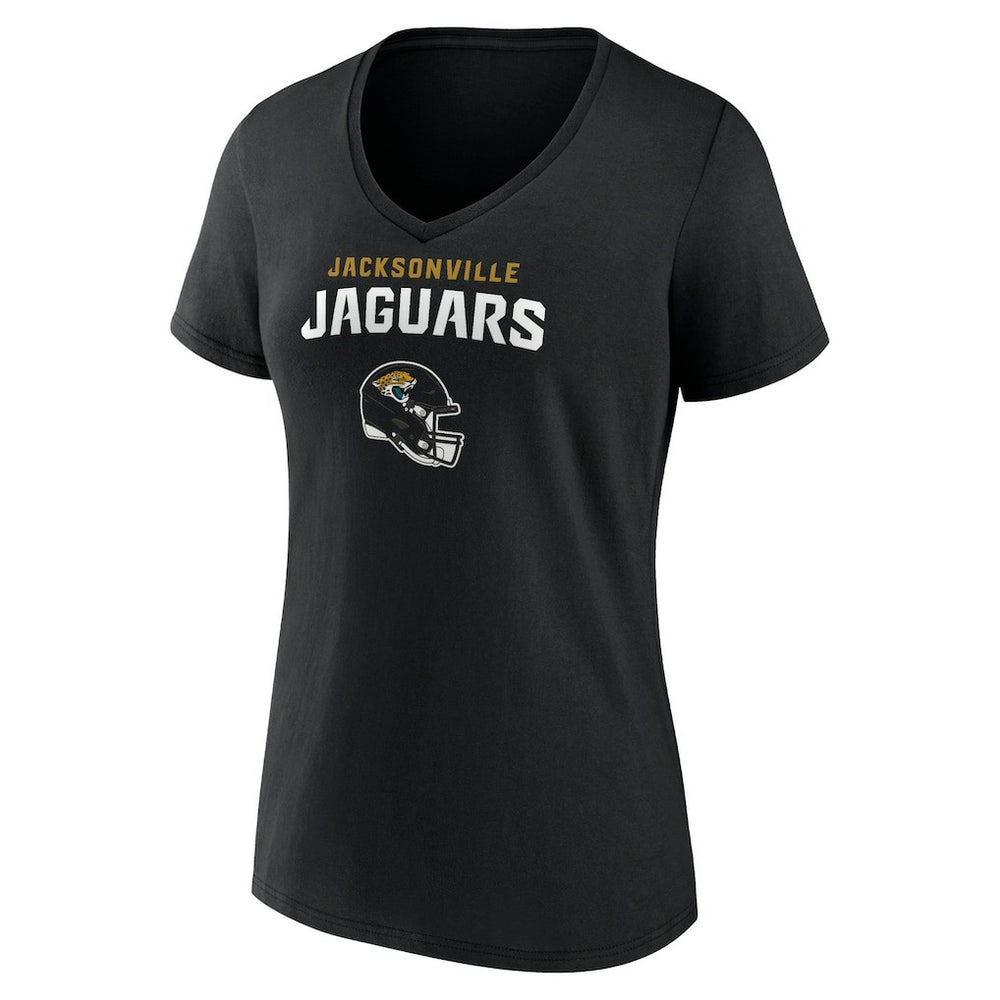 Jacksonville Jaguars  Trevor Lawrence  Women's Team Wordmark Name & Number V-Neck T-Shirt