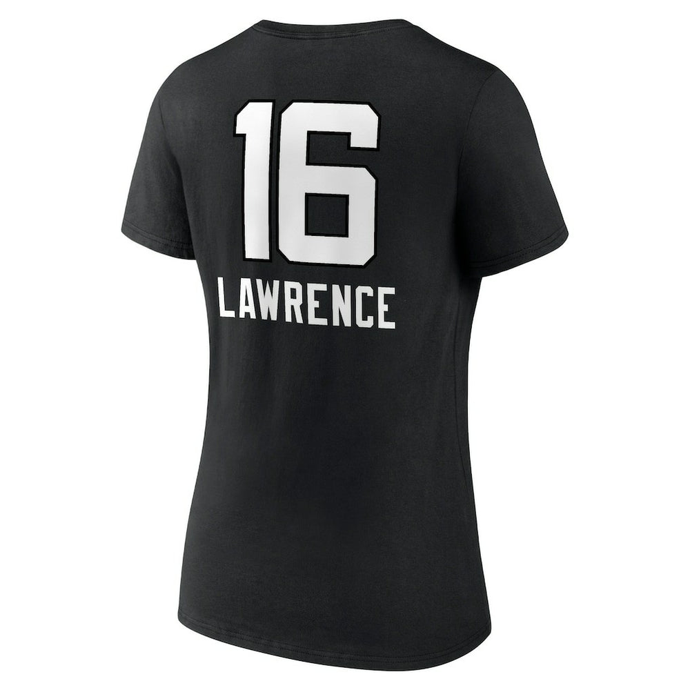 Jacksonville Jaguars  Trevor Lawrence  Women's Team Wordmark Name & Number V-Neck T-Shirt