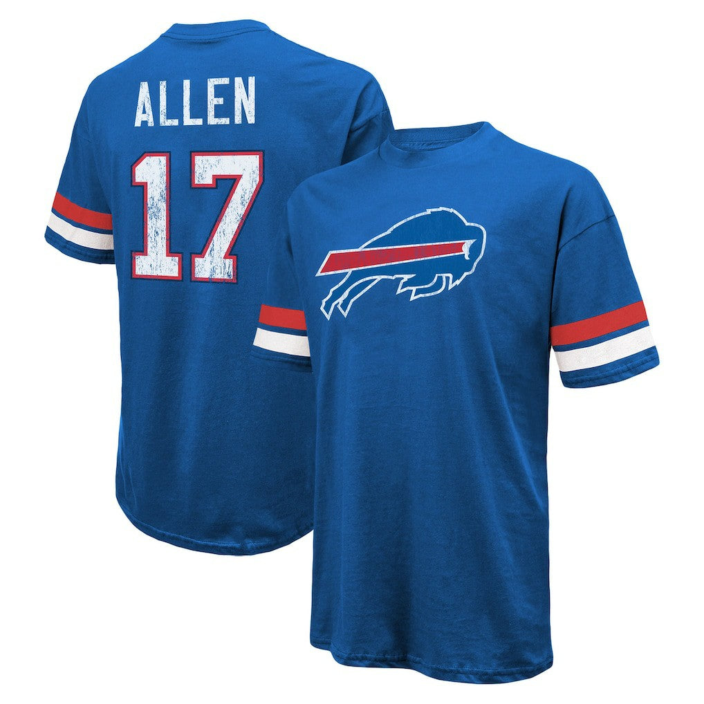 Buffalo Bills  Josh Allen  Majestic Threads Name & Number Oversize Fit T-Shirt