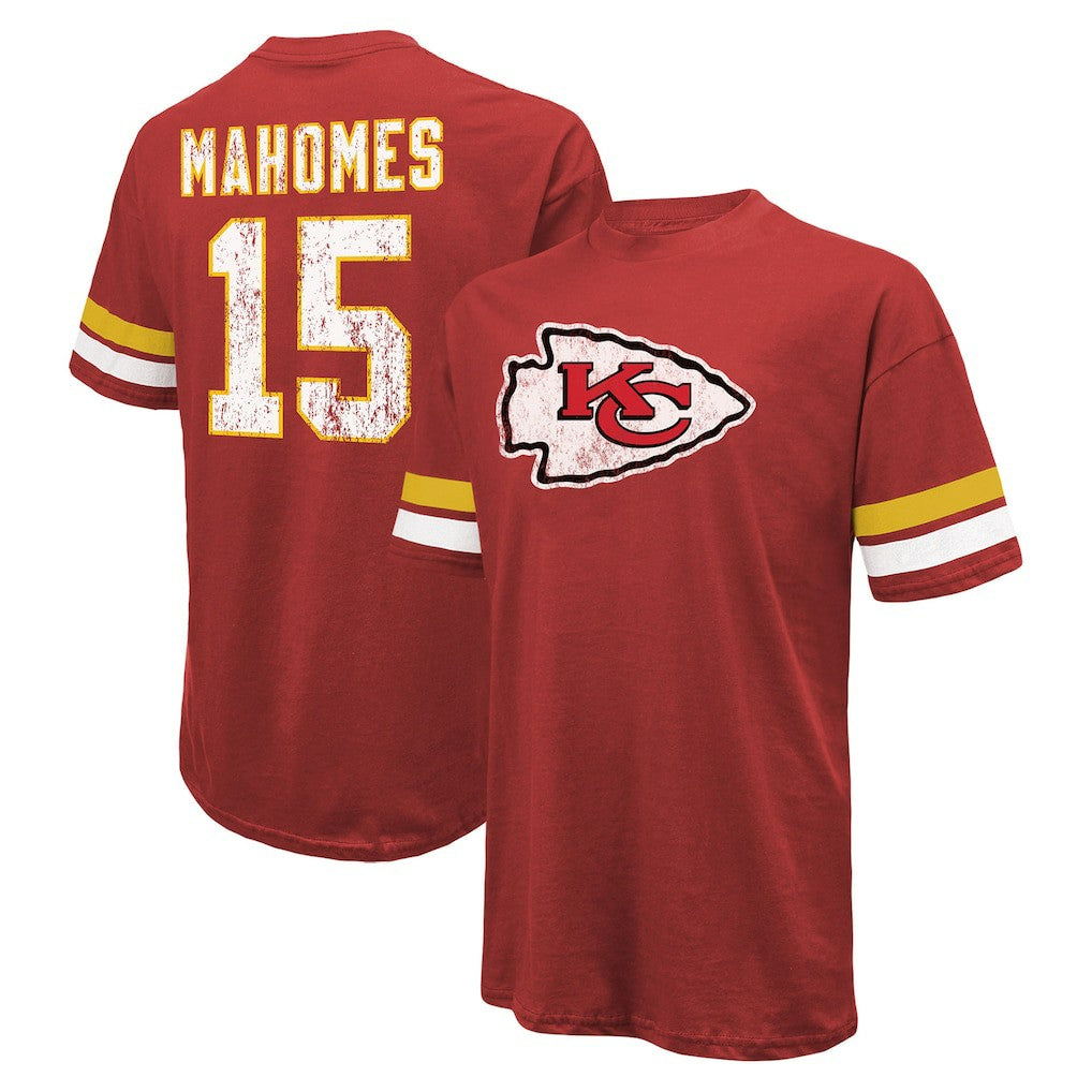 Kansas City Chiefs  Patrick Mahomes  Majestic Threads Name & Number Oversize Fit T-Shirt