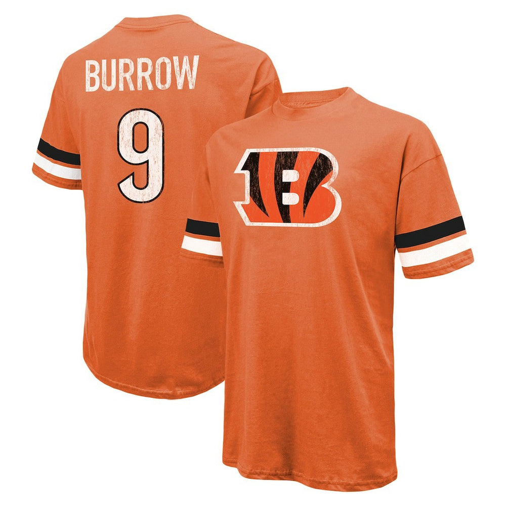 Cincinnati Bengals  Joe Burrow  Majestic Threads Name & Number Oversize Fit T-Shirt