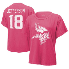 Minnesota Vikings  Justin Jefferson  Majestic Threads Women's Name & Number T-Shirt