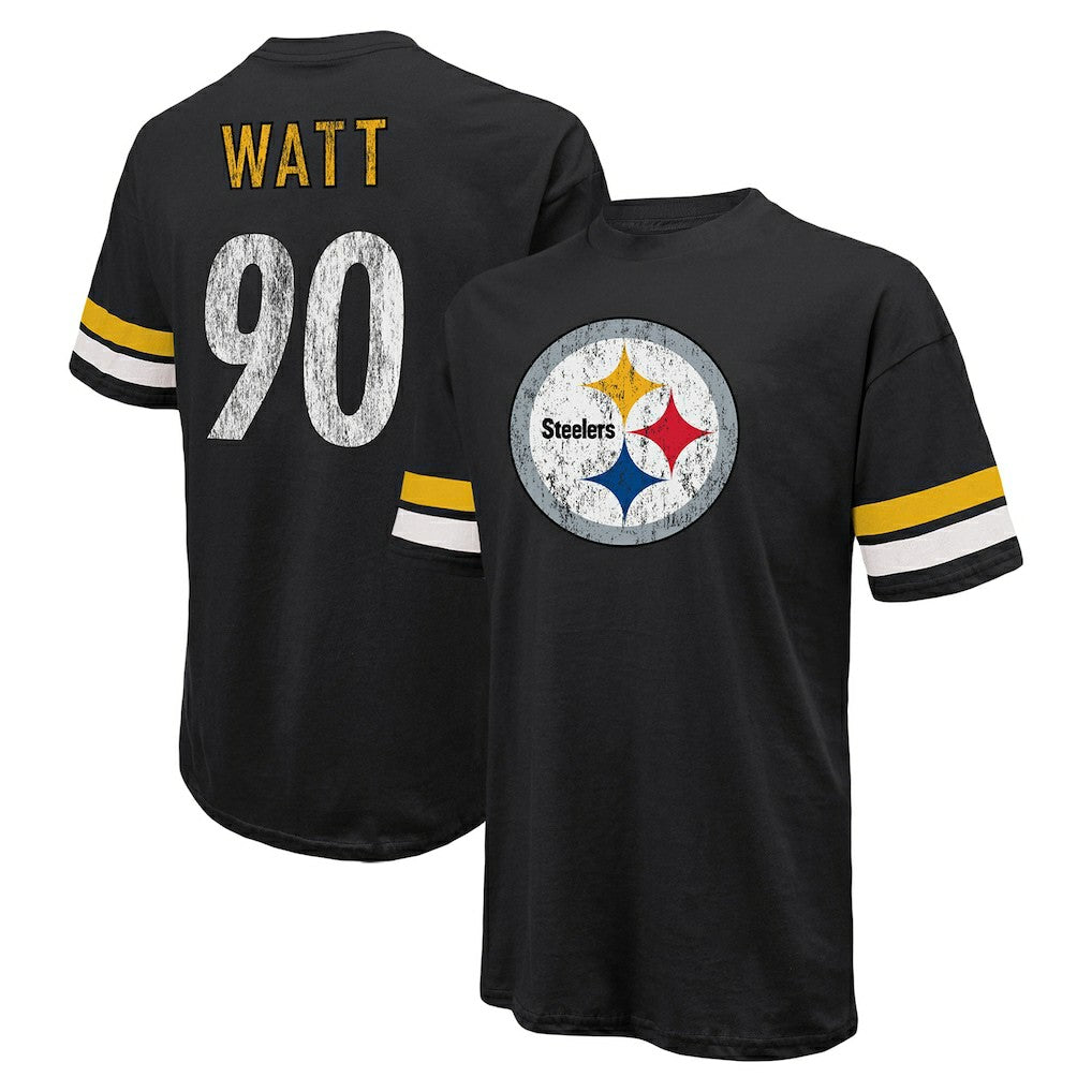 Pittsburgh Steelers  T.J. Watt  Majestic Threads Name & Number Oversize Fit T-Shirt
