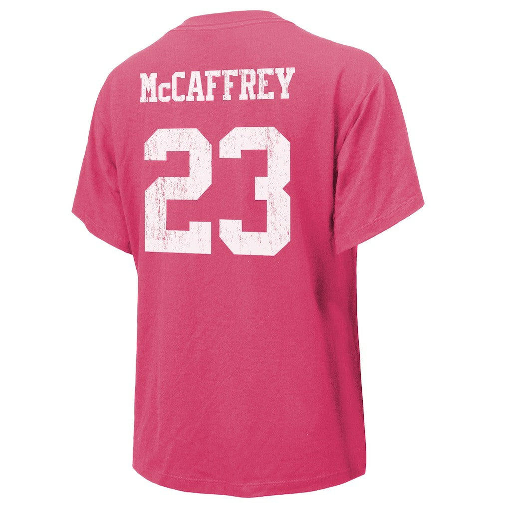 San Francisco 49ers  Christian McCaffrey  Majestic Threads Women's Name & Number T-Shirt