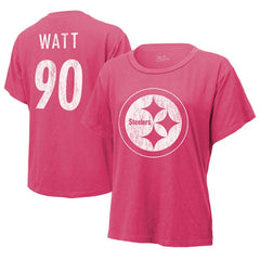 Pittsburgh Steelers  T.J. Watt  Majestic Threads Women's Name & Number T-Shirt
