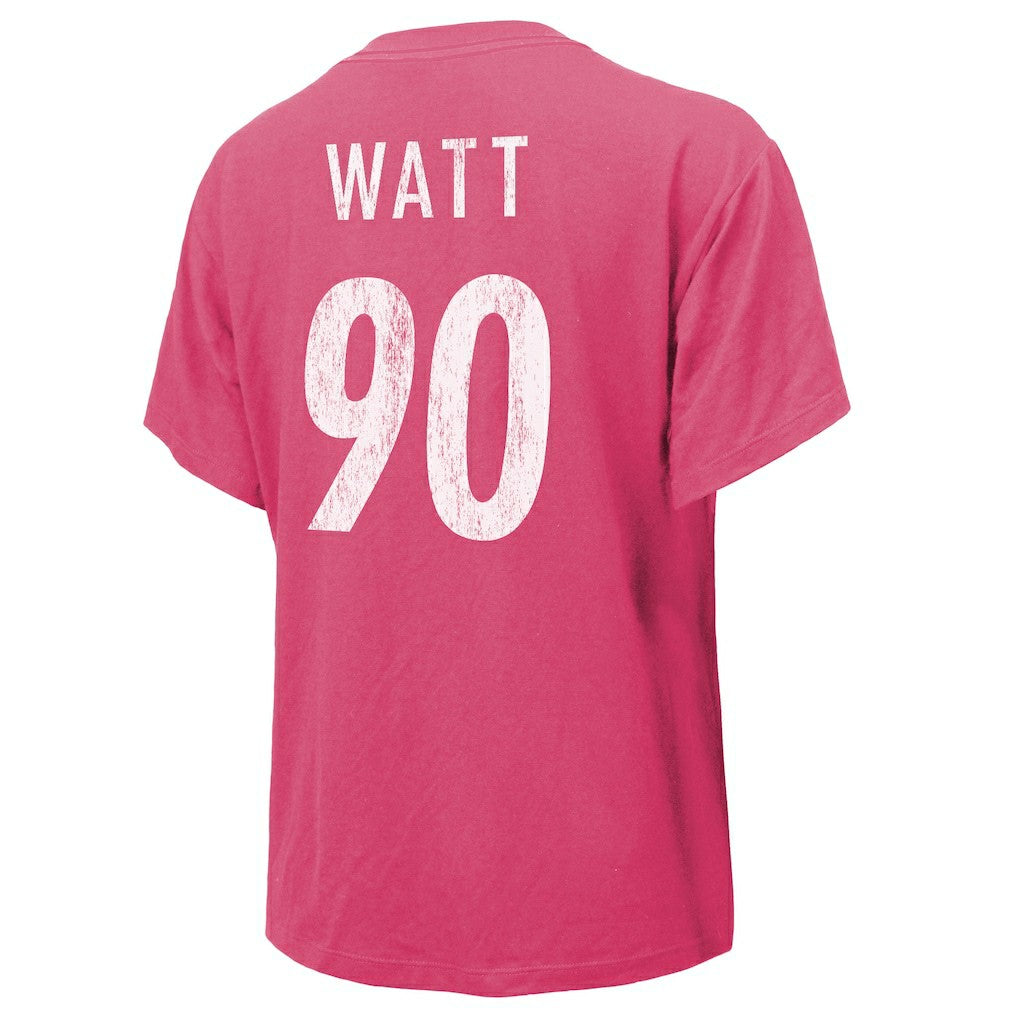 Pittsburgh Steelers  T.J. Watt  Majestic Threads Women's Name & Number T-Shirt