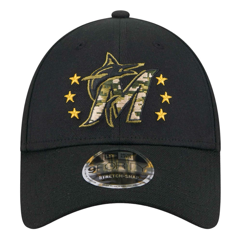 Miami Marlins New Era 2024 Armed Forces Day 9FORTY Adjustable Hat | MLB Online