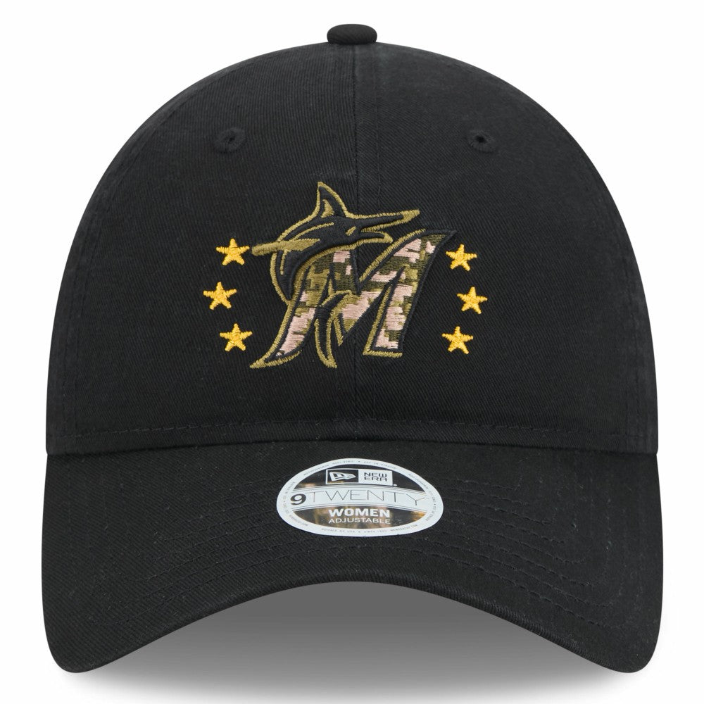 Miami Marlins New Era Women's 2024 Armed Forces Day 9TWENTY Adjustable Hat | MLB On Sale