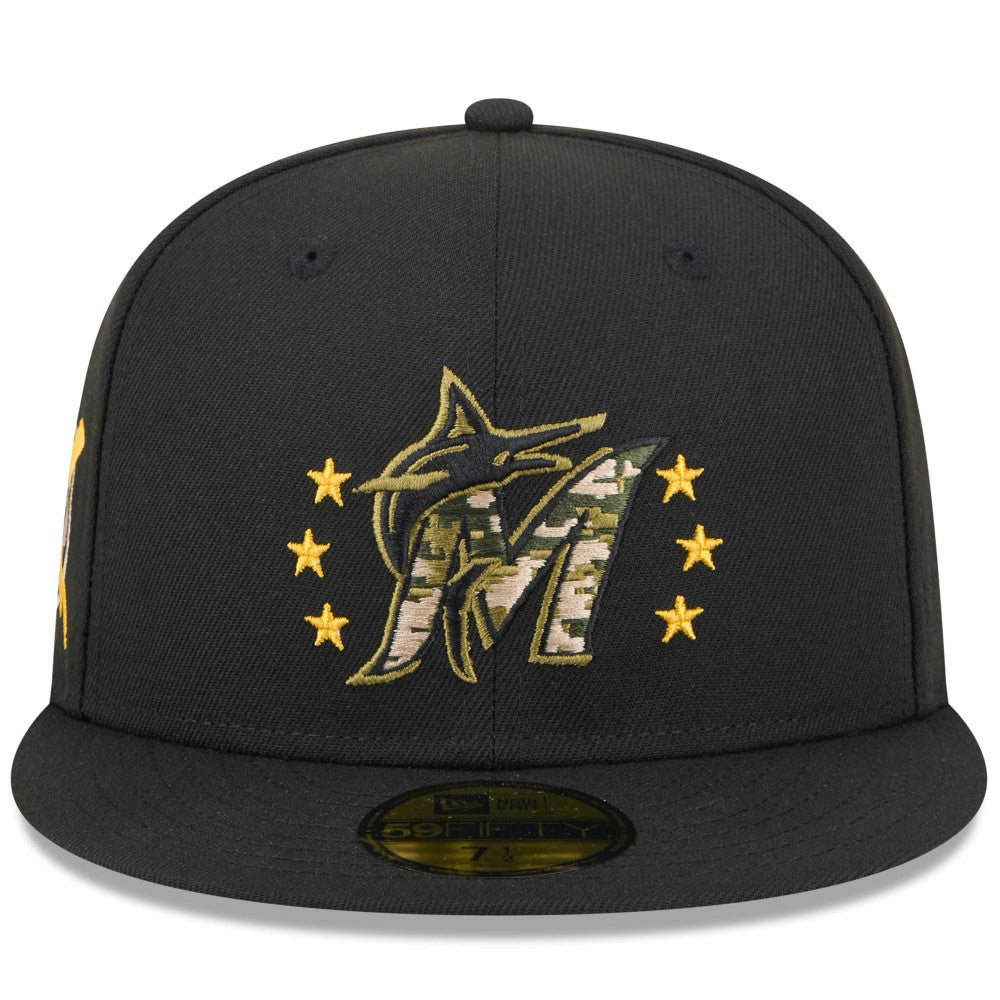 Miami Marlins New Era 2024 Armed Forces Day On-Field 59FIFTY Fitted Hat | MLB New