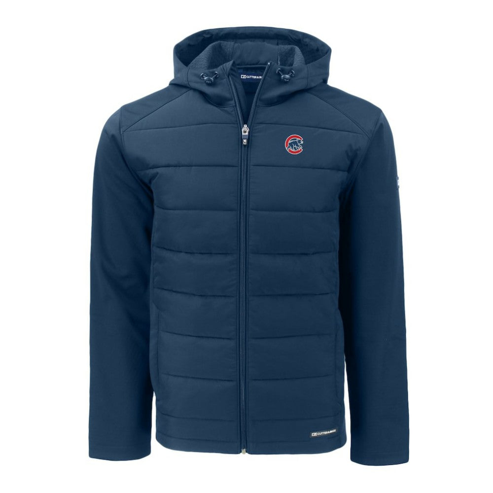 Chicago Cubs Cutter & Buck Evoke Hybrid Eco Softshell Recycled Full-Zip Hoodie | MLB Outlet