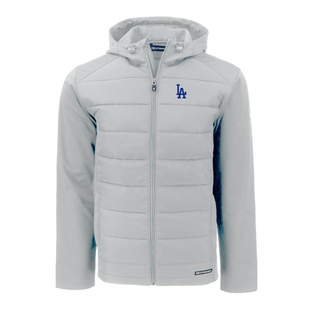 Los Angeles Dodgers Cutter & Buck Evoke Hybrid Eco Softshell Recycled Full-Zip Hoodie | MLB On Sale