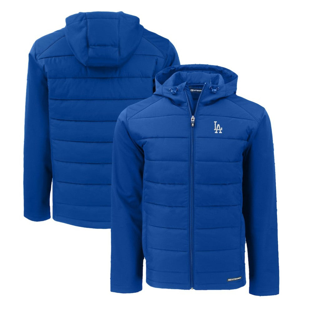 Los Angeles Dodgers Cutter & Buck Evoke Hybrid Eco Softshell Recycled Full-Zip Hoodie | MLB For sale