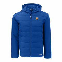 New York Mets Cutter & Buck Evoke Hybrid Eco Softshell Recycled Full-Zip Hoodie | MLB Discount