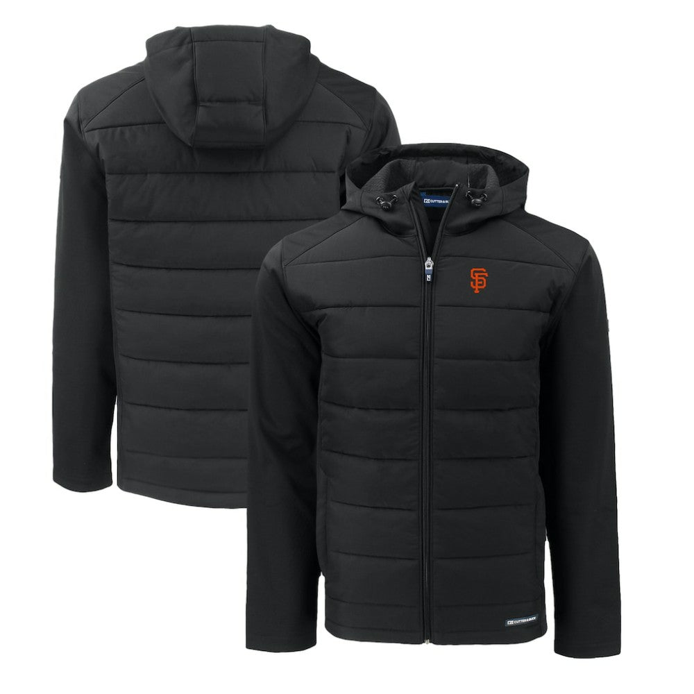 San Francisco Giants Cutter & Buck Evoke Hybrid Eco Softshell Recycled Full-Zip Hoodie | MLB For sale