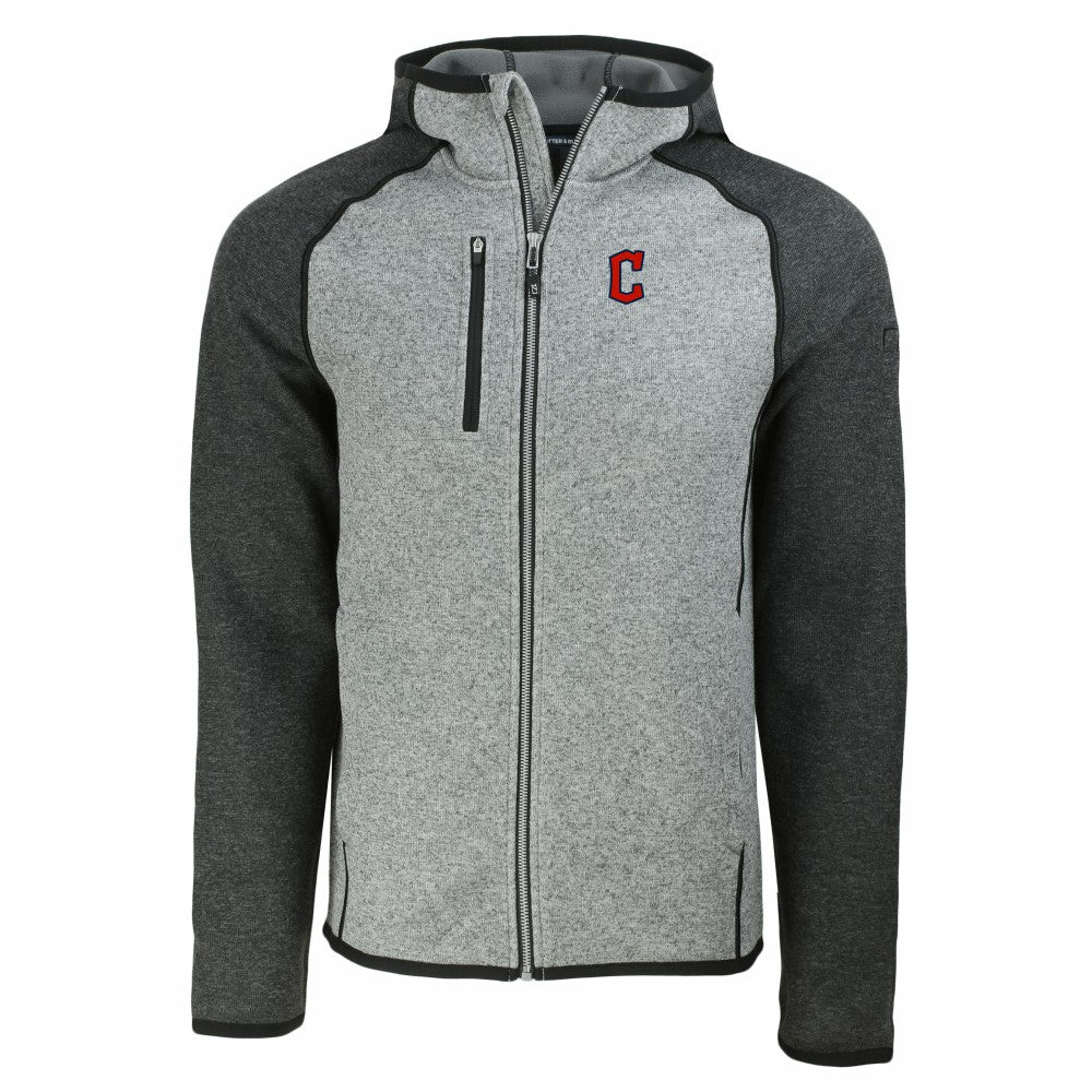 Cleveland Guardians Cutter & Buck Mainsail Full-Zip Hooded Jacket | MLB US