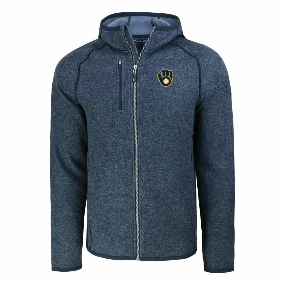 Milwaukee Brewers Cutter & Buck Mainsail Full-Zip Hooded Jacket | MLB Near me