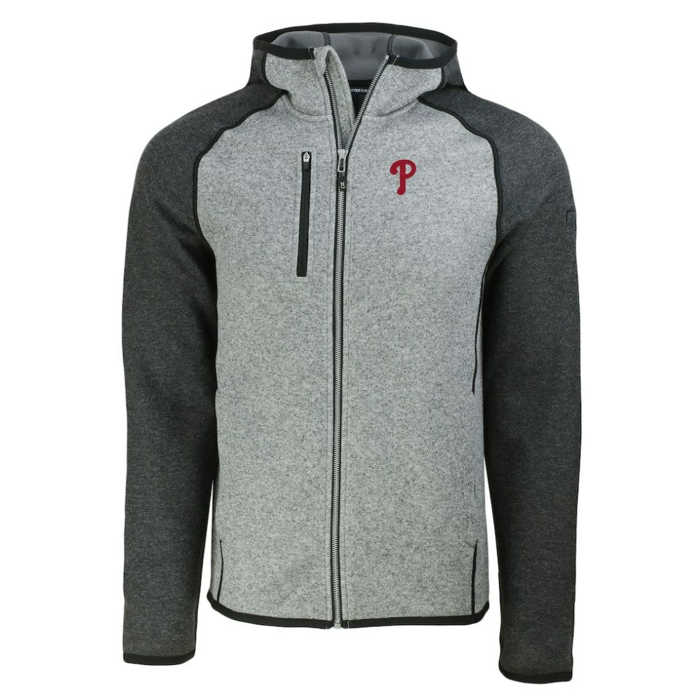 Philadelphia Phillies Cutter & Buck Mainsail Full-Zip Hooded Jacket | MLB On Sale