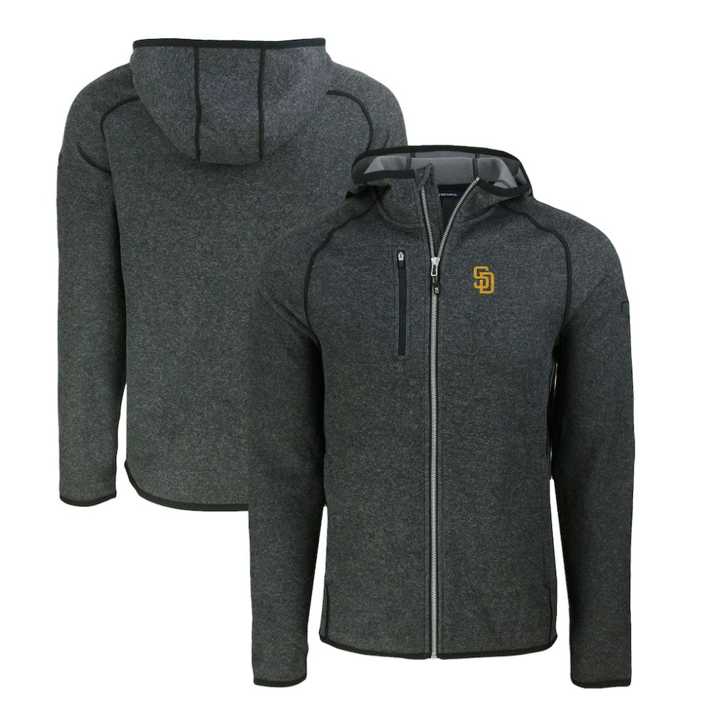 San Diego Padres Cutter & Buck Mainsail Full-Zip Hooded Jacket | MLB Discount
